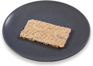 Crispbread on plate Crispbread on plate
