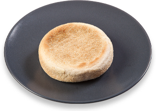 English muffin on plate English muffin on plate
