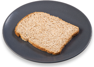 Wholemeal bread on plate Wholemeal bread on plate