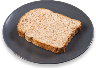 Wholemeal bread on plate Wholemeal bread on plate