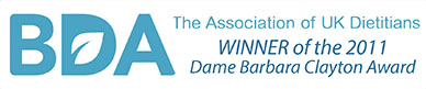 BDA Association of UK Dietitians Winner of 2011 Dame Barbara Clayton Award