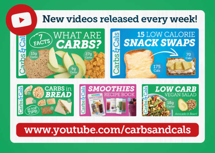 Carbs & Cals YouTube Video Flyer - Back