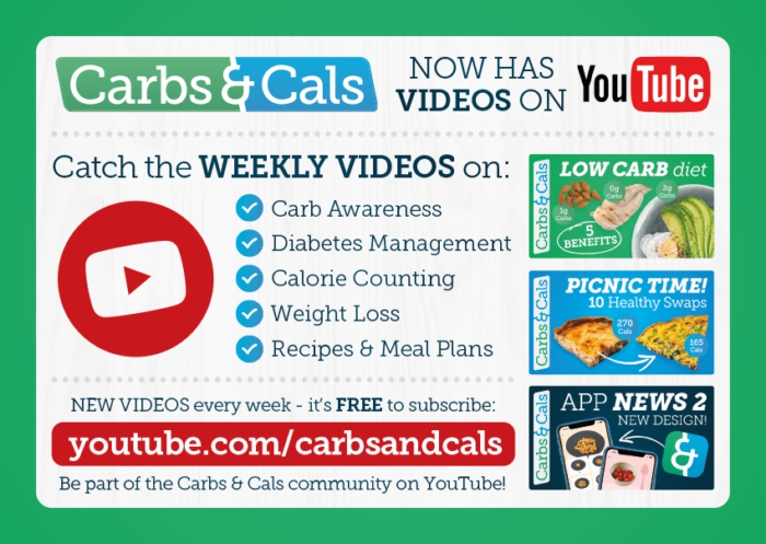 Carbs & Cals YouTube Video Flyer - Front