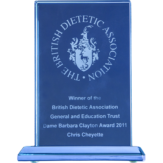 BDA British Dietetic Association Awards Winner Trophy 2011