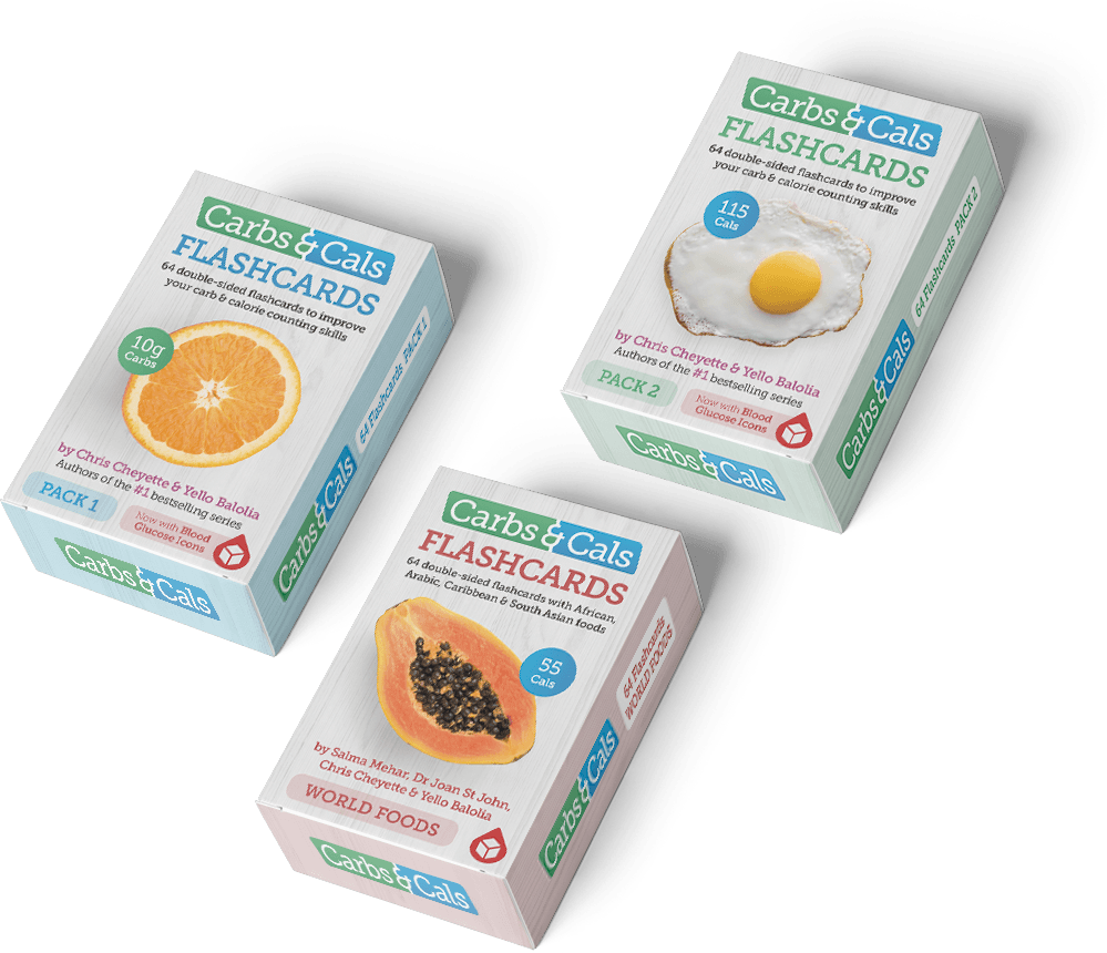 Carbs & Cals Flashcards Boxes - 3 Packs
