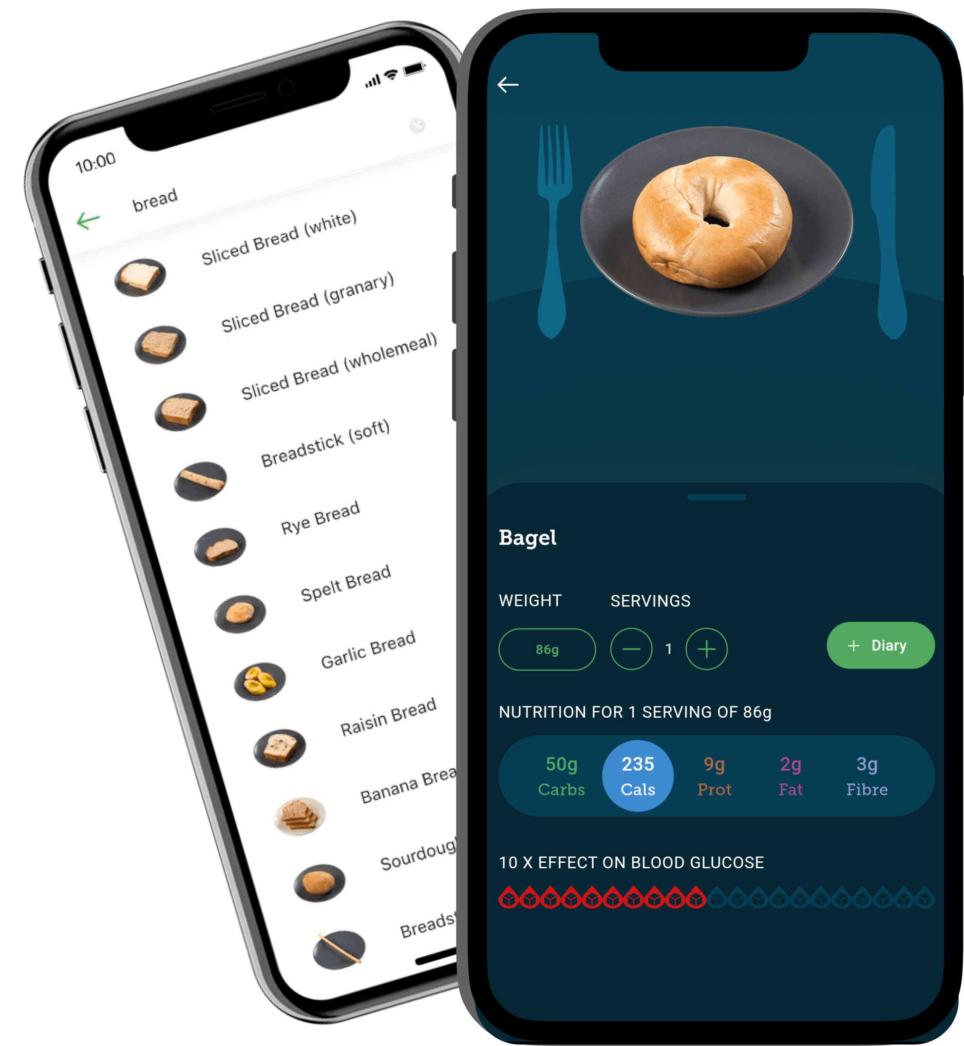 C&C_App_Bread The Carbs & Cals app has nutritional data for a wide range of breads
