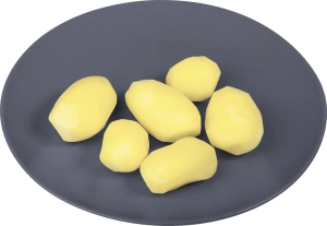 Potatoes Boiled Peeled 300g A medium portion of boiled, peeled potatoes