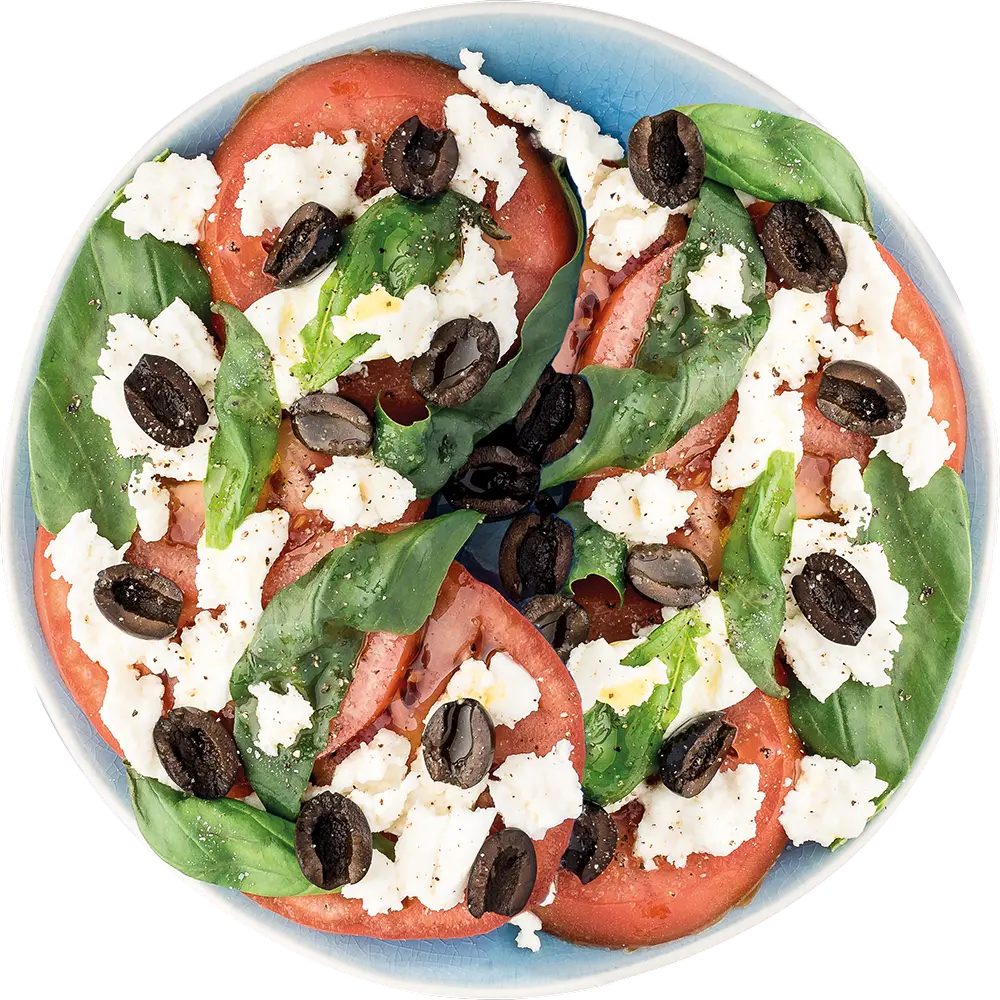 Tomato Basil Salad Tomato Basil Caprese Salad by Carbs & Cals