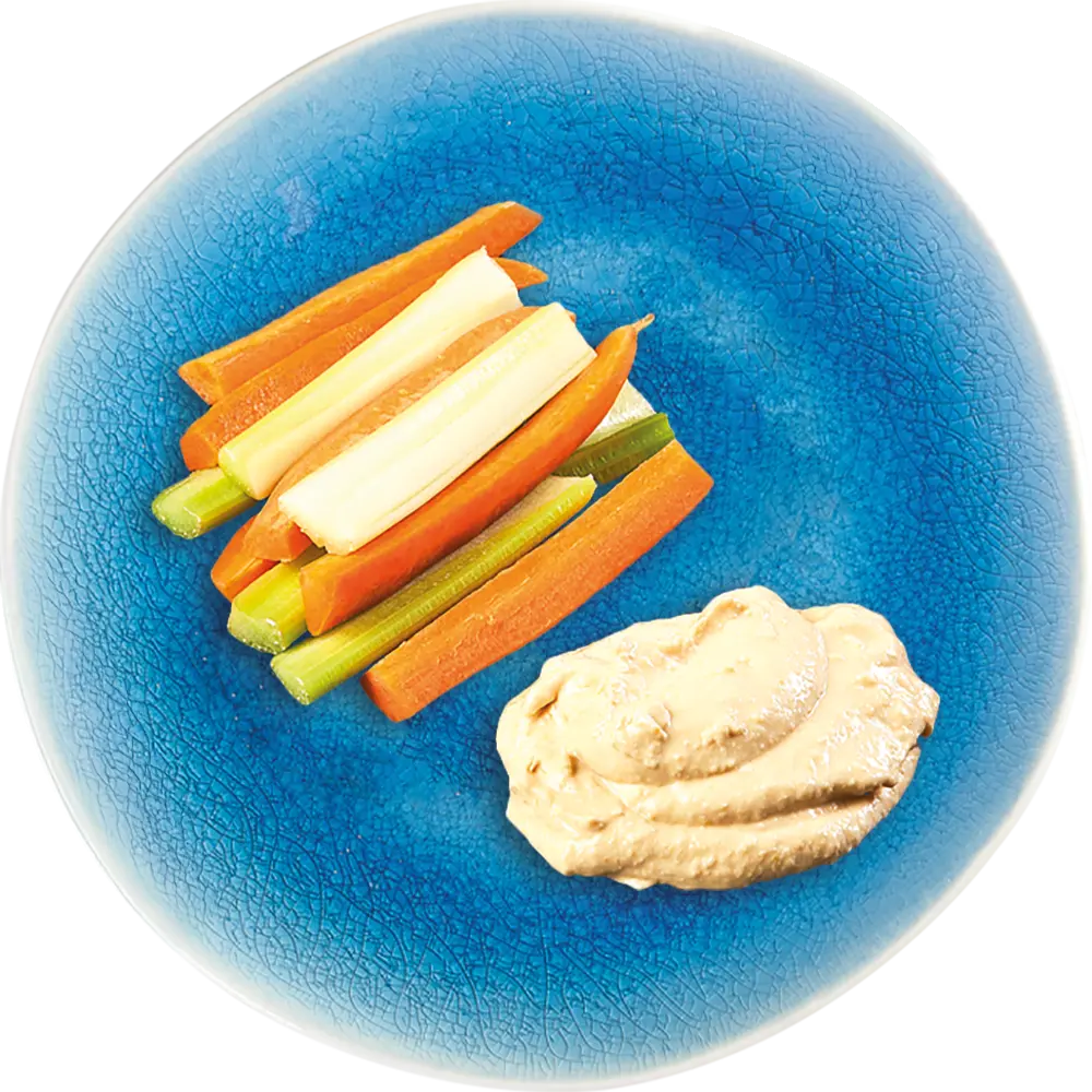 Veg & Houmous portion of veg with houmous