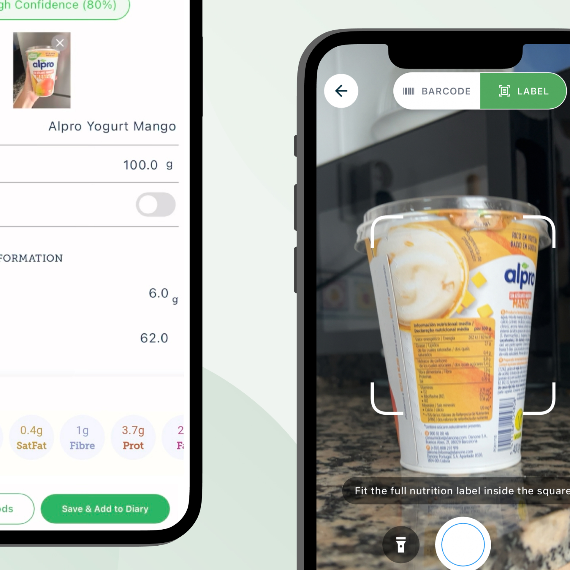 Carbs & Cals AI Food Label Scanner