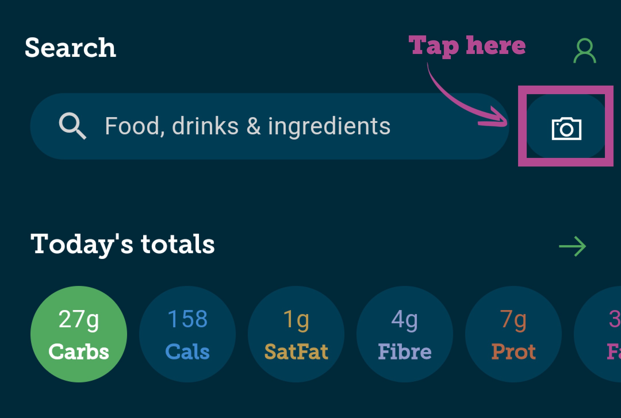 How to launch the Carbs & Cals AI Label Scanner