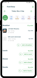 LabelScanner_Diary Add the results to your diary with a tap