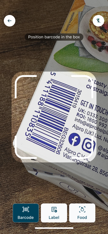 Carbs & Cals Barcode Scanner