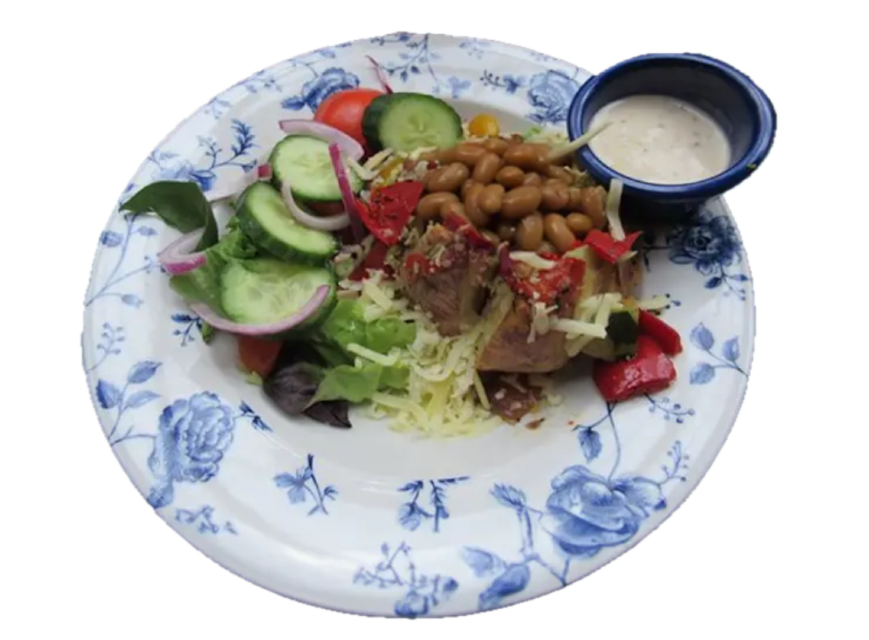 Jacket Potato, Beans & Salad