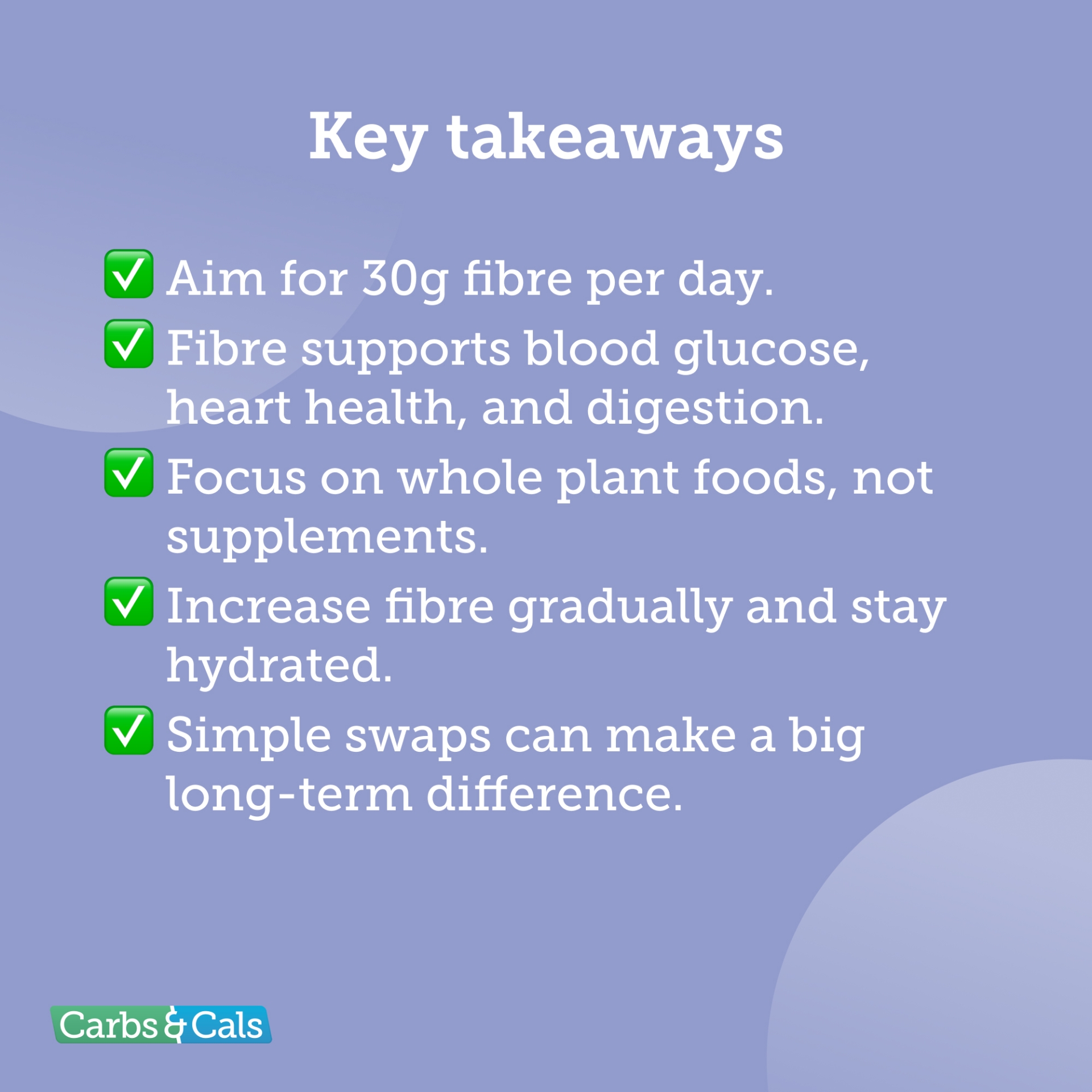 fibre and diabetes key takeaways