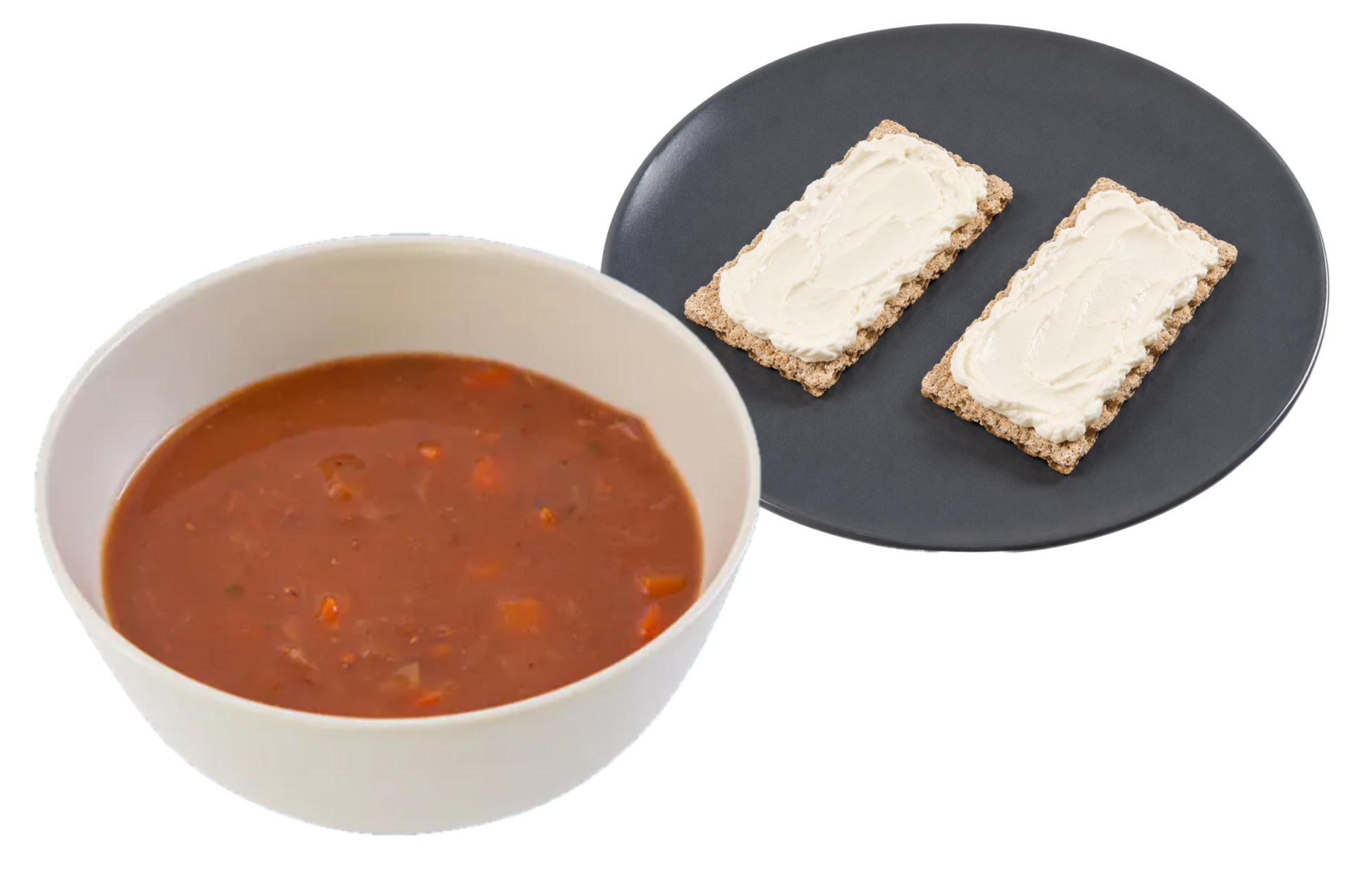LentilSoupCrispbreadCreamCheese