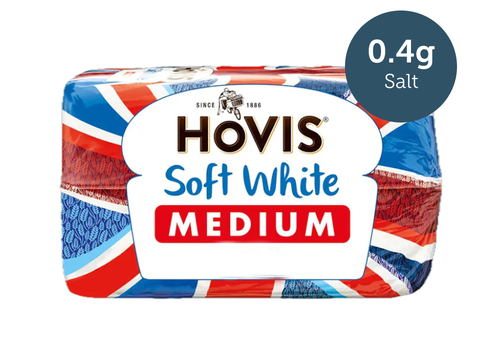 Hovis medium white sliced salt